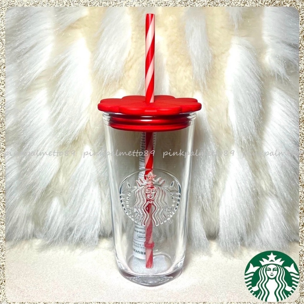 Starbucks 2026 New Valentine Red Heart Glass tumbler